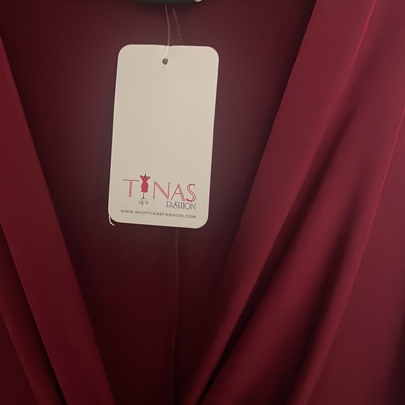 Burgundy long sleeve dress ,new with tags. - Picture 2 of 3